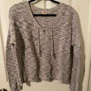 Gray Cropped Sweater